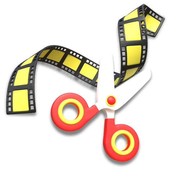 3D Video Editing Illustration