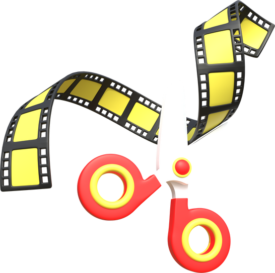 3D Video Editing Illustration